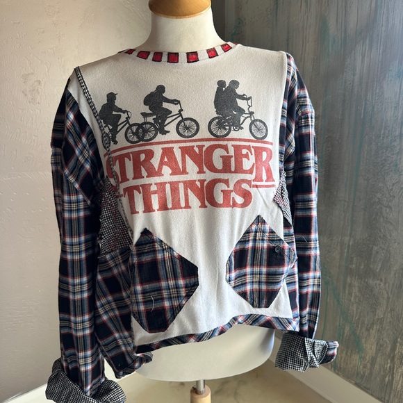 Tops - Upcycled Stranger Things Cotton T-Shirt